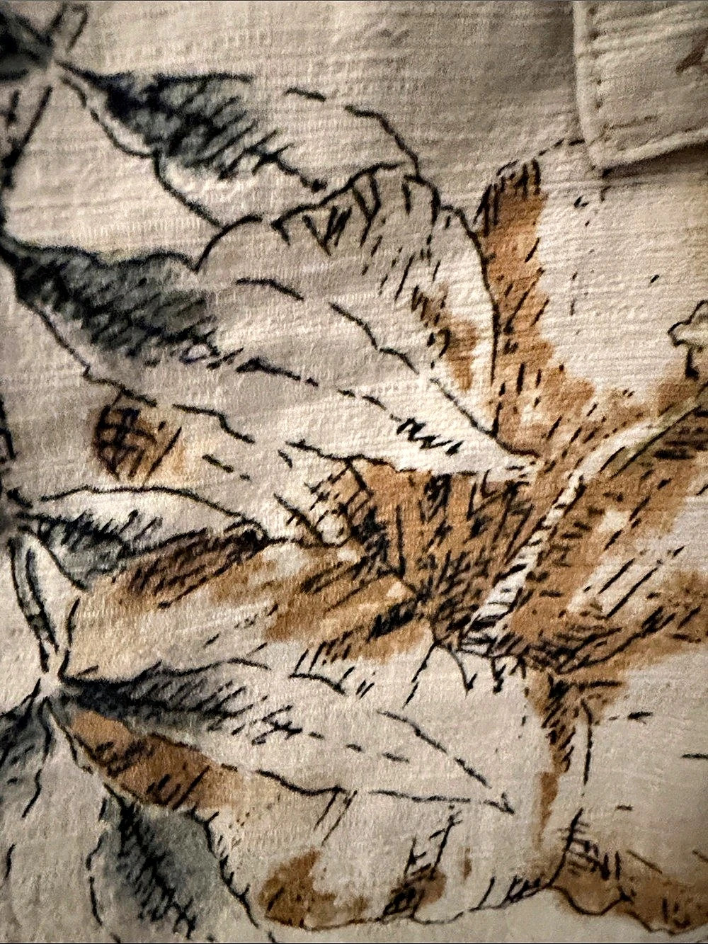 Batik Bay Floral Silk Button Down Size Large